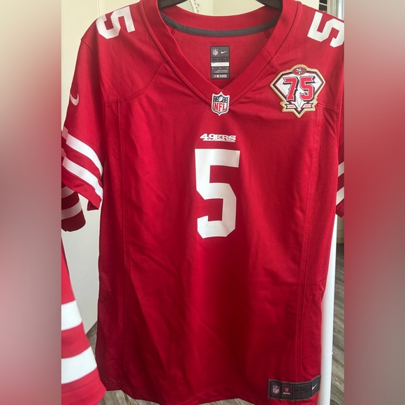 NFL Other - 49ers Nike On Field Jersey XL #5 Trey Lance 75th Anniversary Patch
